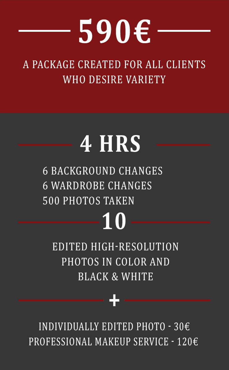 Cenovnik TOP paketa portreta ENG